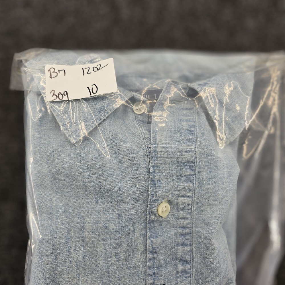Vintage Polo Ralph Lauren Chambray Shirt Women's 10 Blue Light Wash 90s - Picture 9 of 9